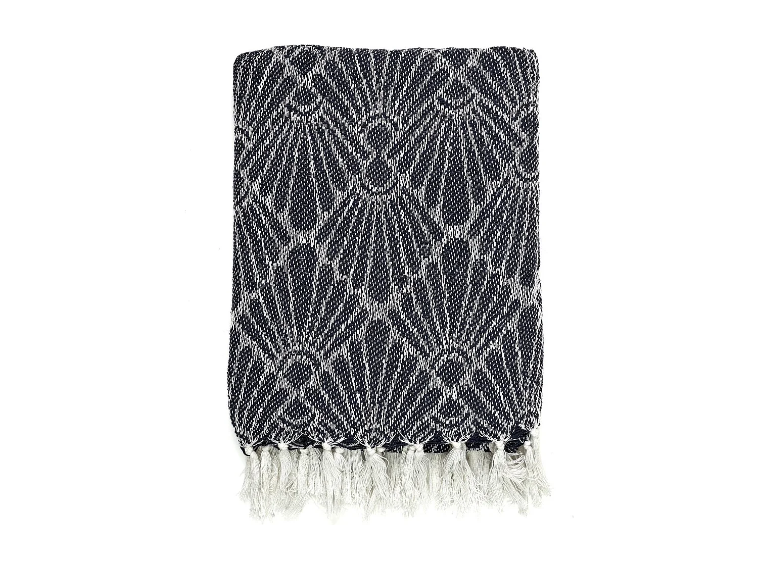 Jeté de canapé 120x150 cm SOLEIL Blanc/Bleu