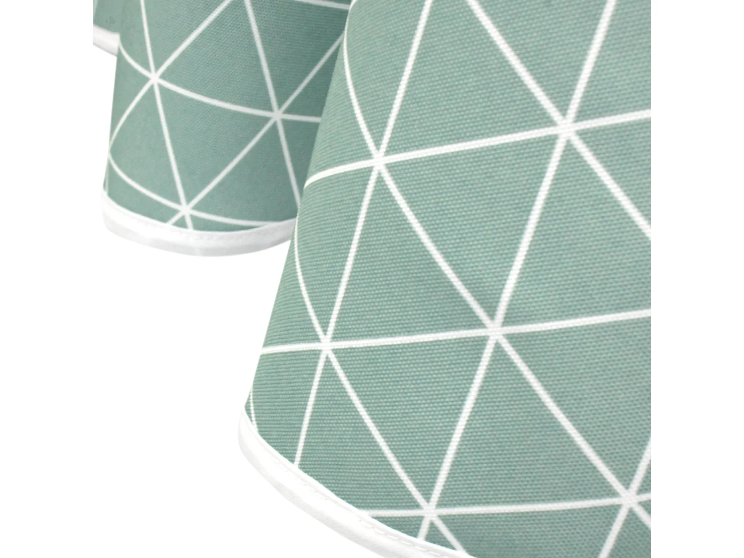 Nappe ronde 180 cm imprimée 100% polyester PACO géométrique vert thym