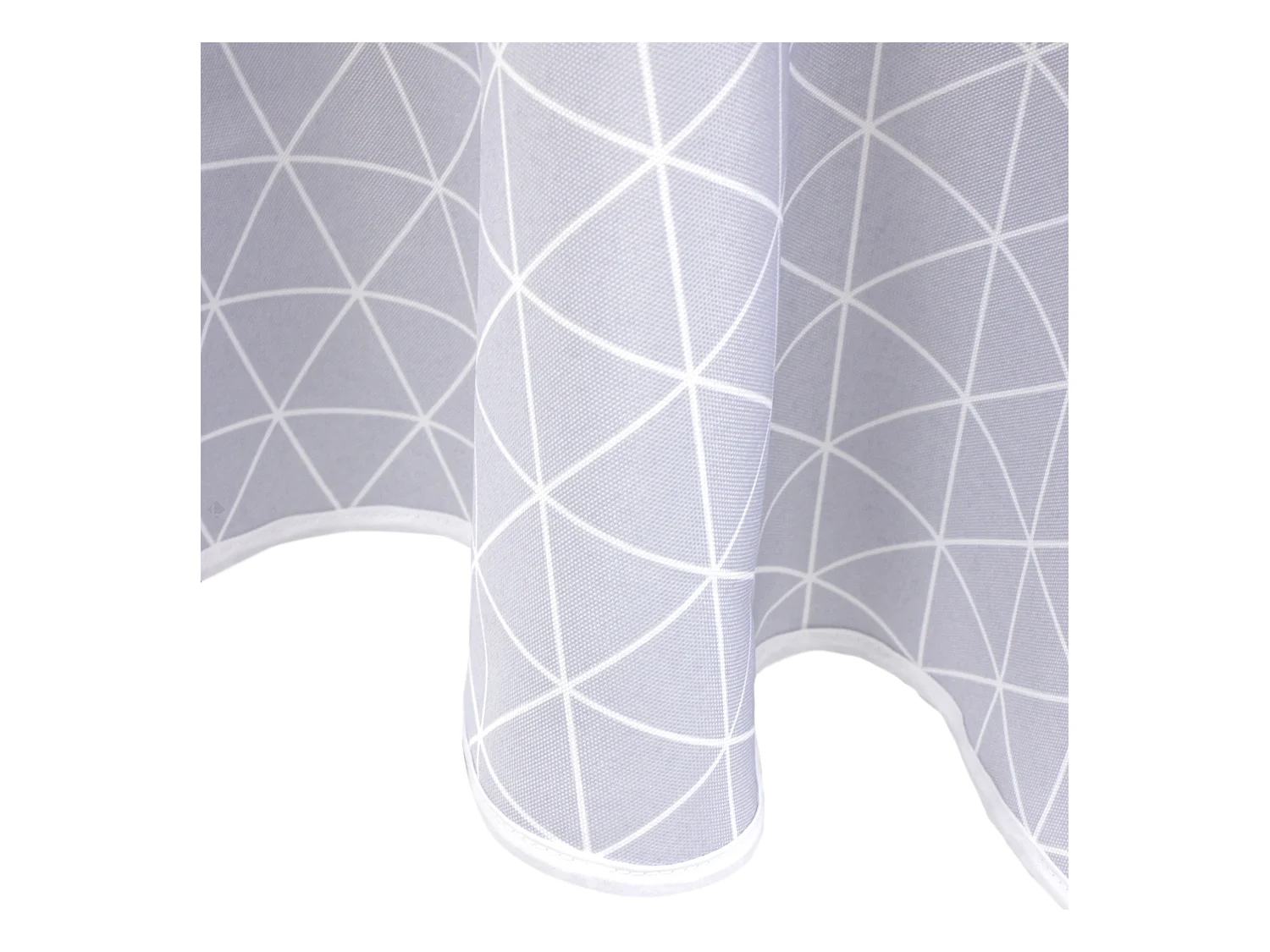 Nappe ovale 180x240 cm imprimée 100% polyester PACO géométrique bleu nuage