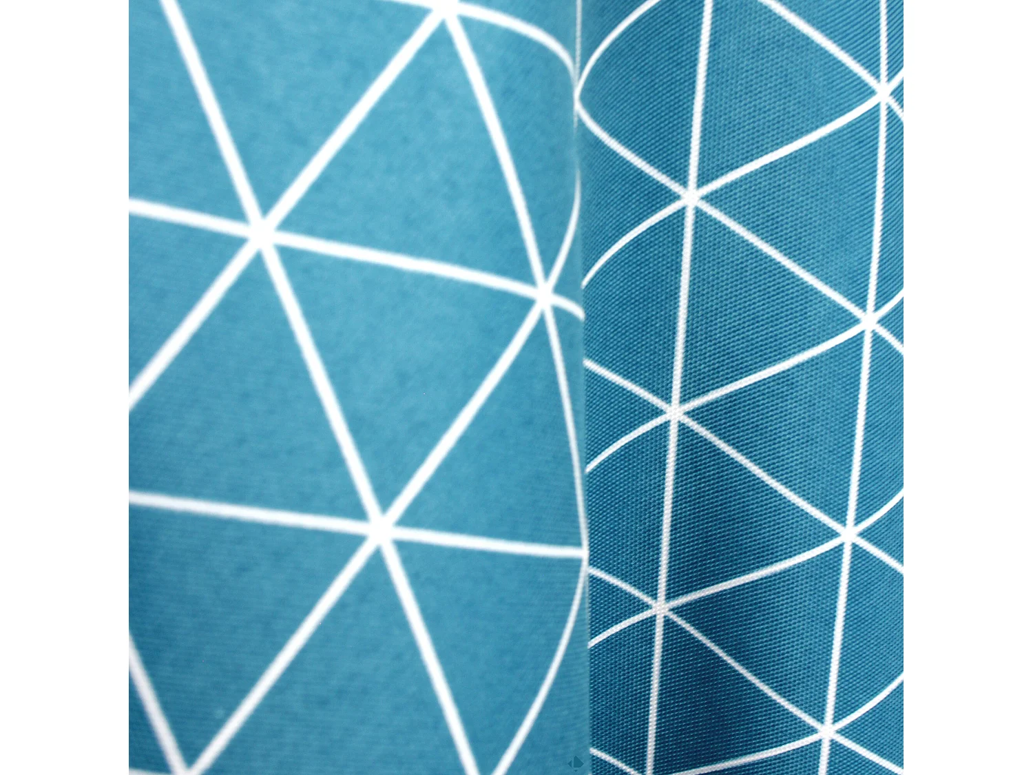 Nappe ovale 180x240 cm imprimée 100% polyester PACO géométrique bleu curacao