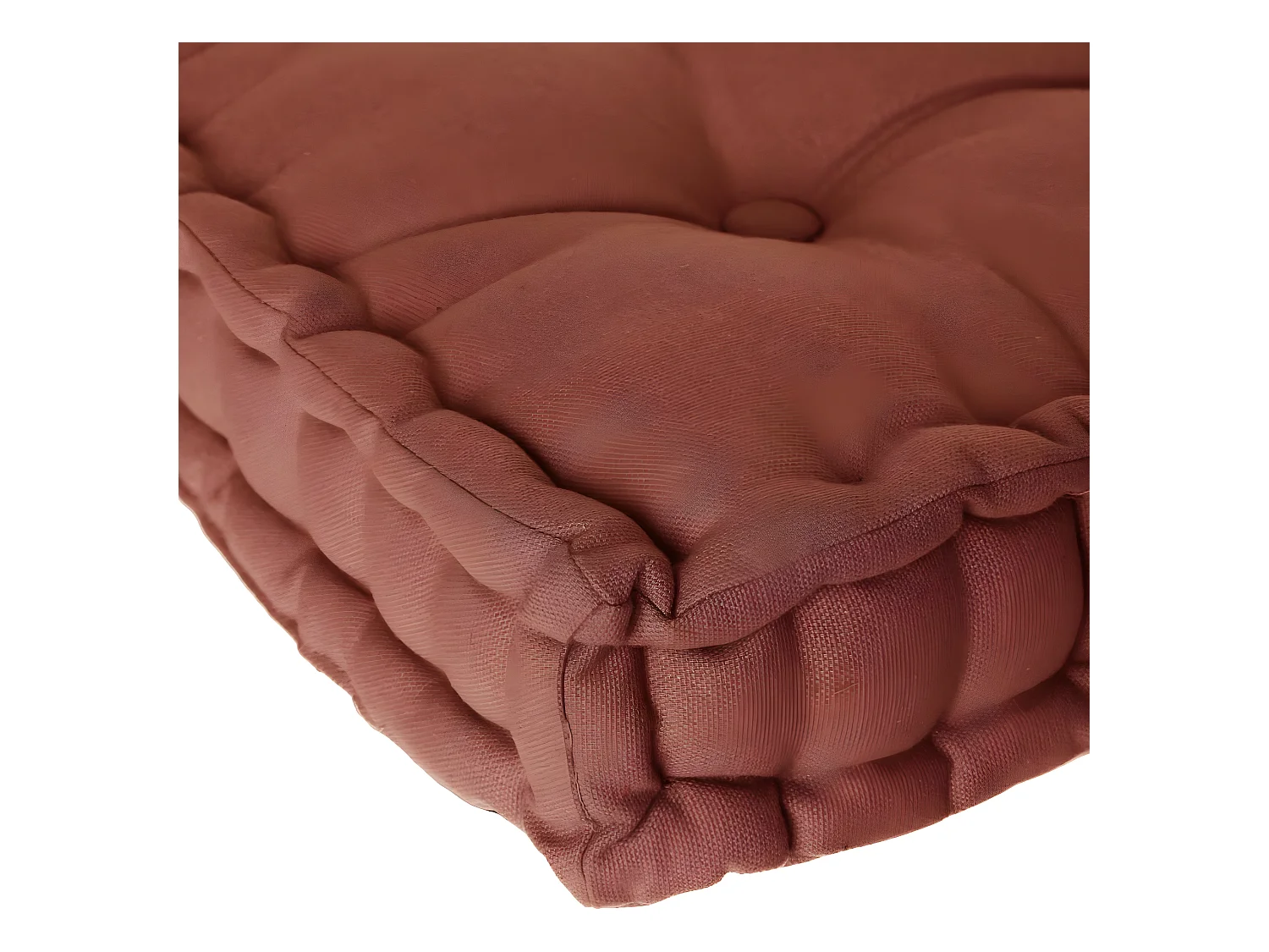 Cuscino da Terra "Dorian" 40x40cm in Cotone Terracotta Imbottito Confortevole