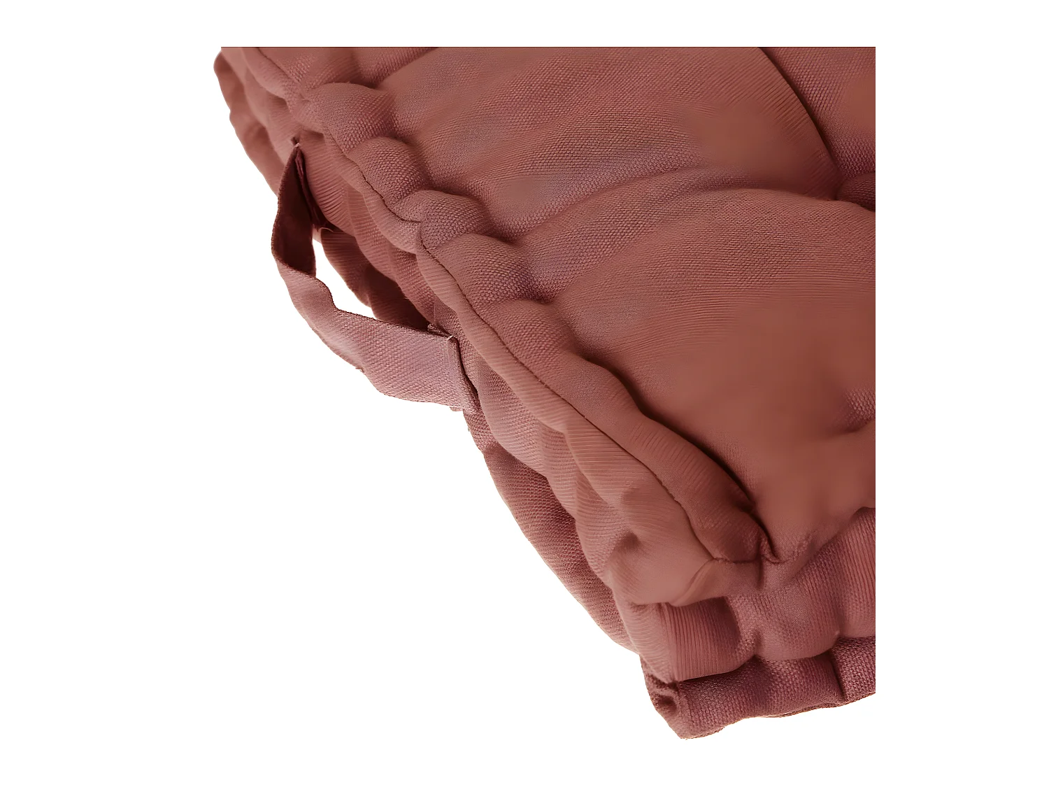 Cuscino da Terra "Dorian" 40x40cm in Cotone Terracotta Imbottito Confortevole