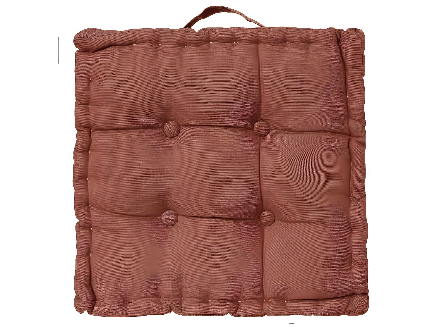 Coussin de Sol  en Coton Terracotta  40 x 40 cm