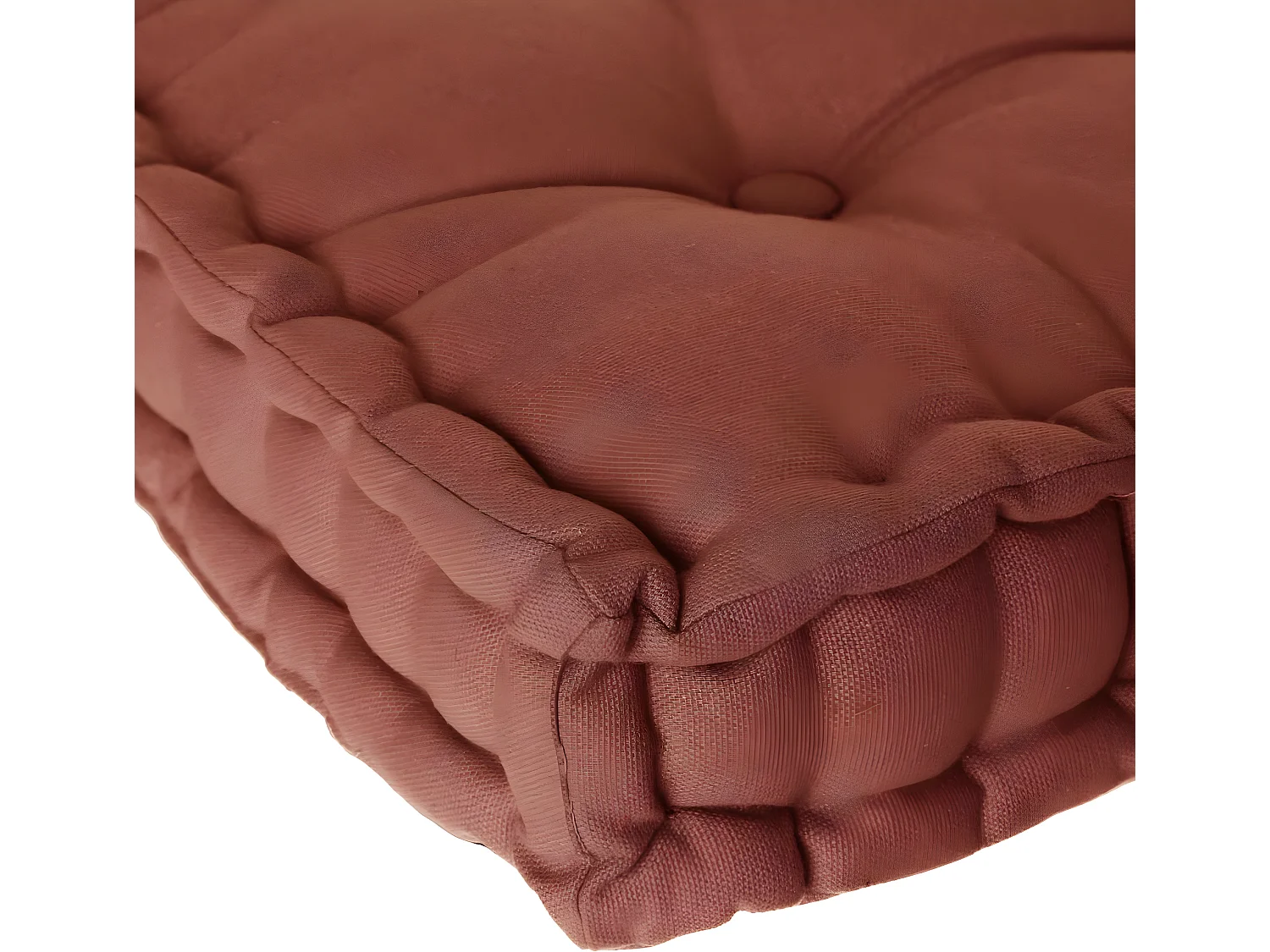 Coussin de Sol  en Coton Terracotta  40 x 40 cm