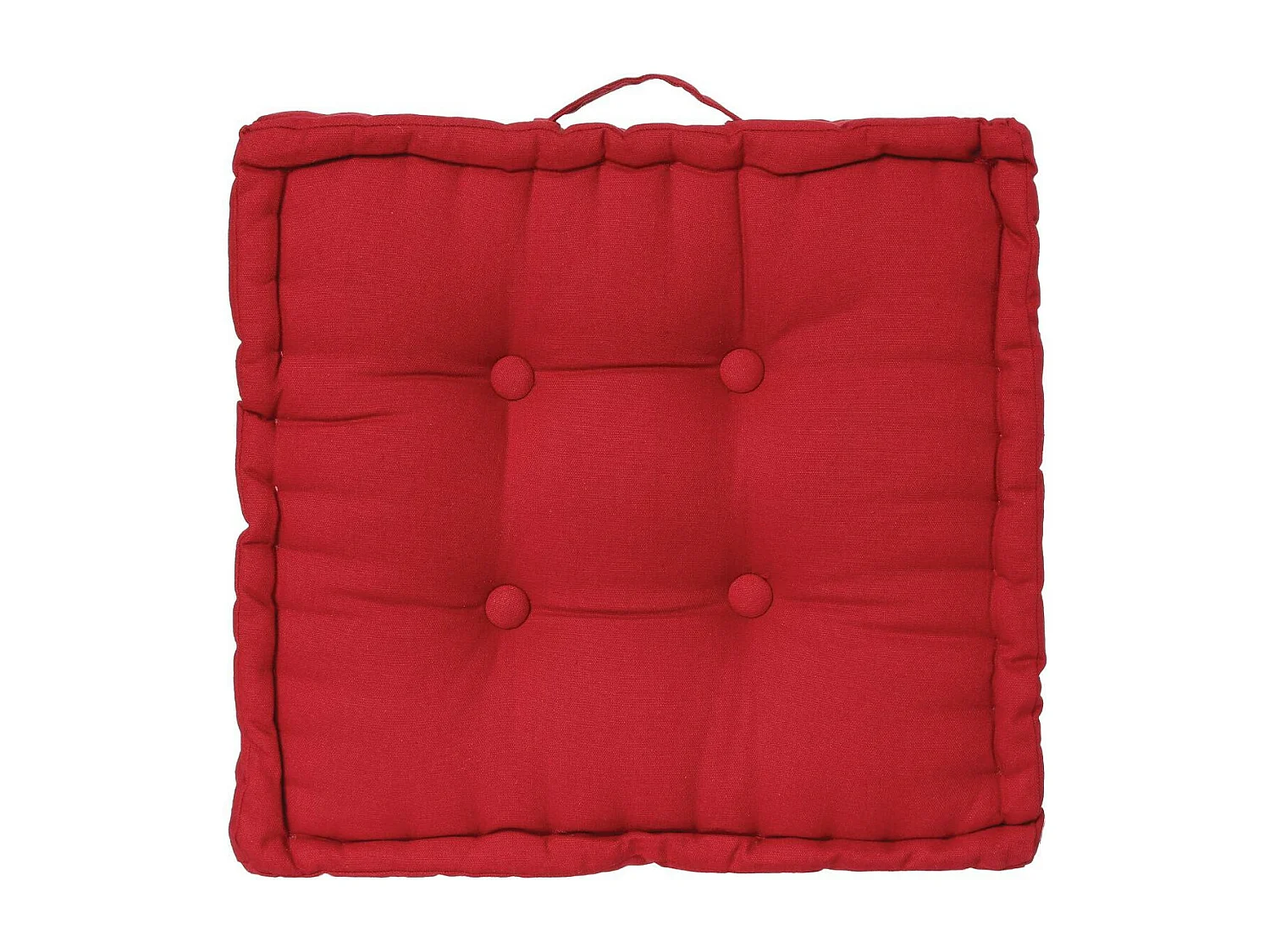 Coussin de Sol  en Coton Rouge 40 x 40 cm