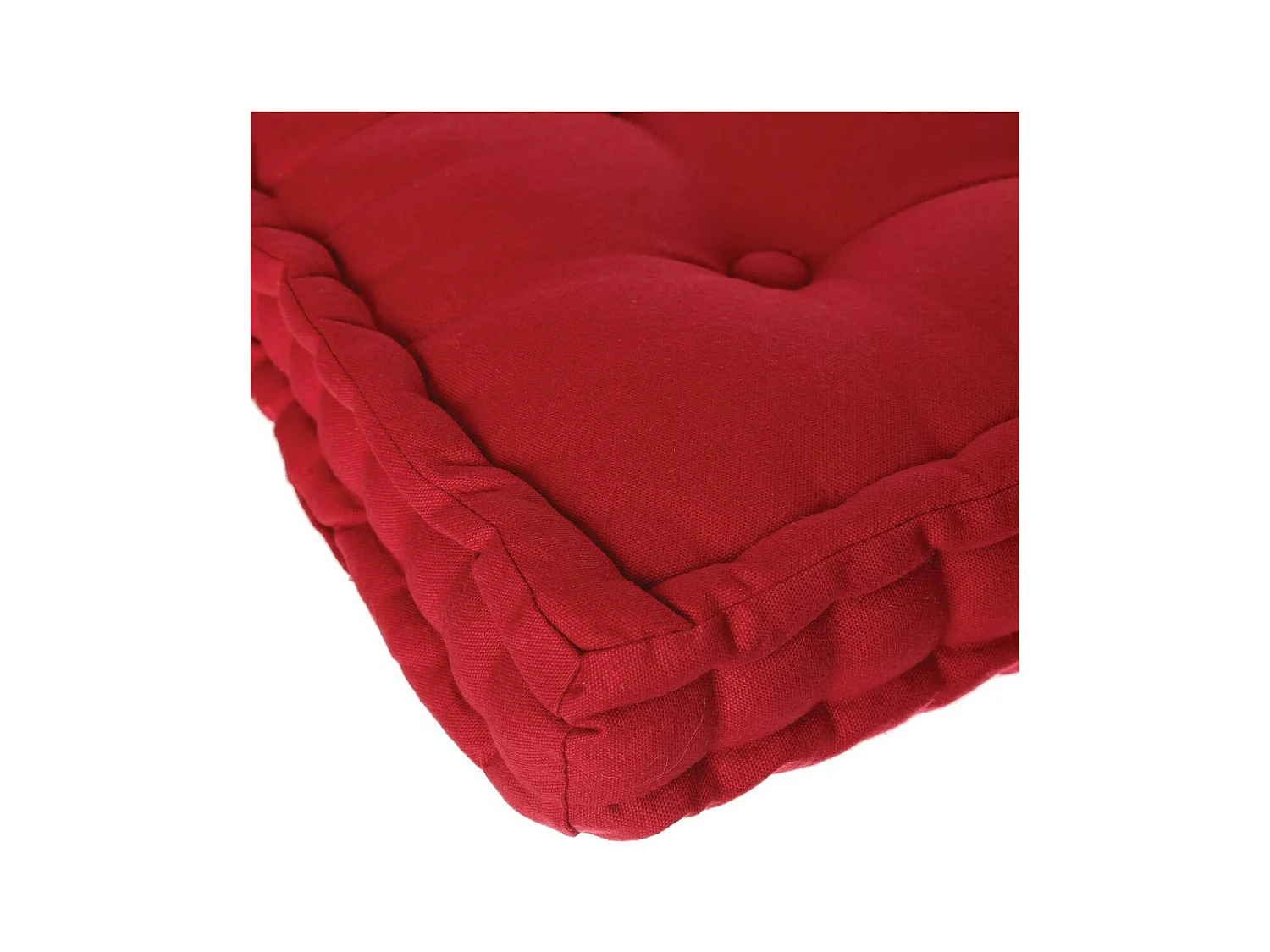 Coussin de Sol  en Coton Rouge 40 x 40 cm