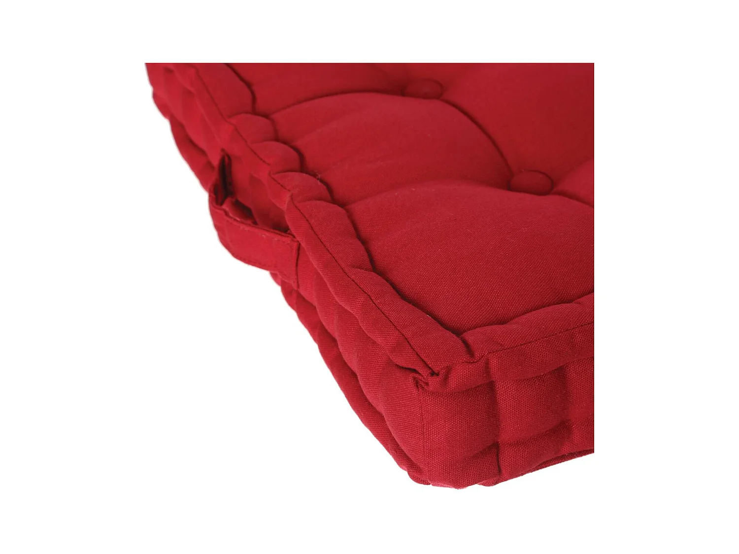 Coussin de Sol  en Coton Rouge 40 x 40 cm