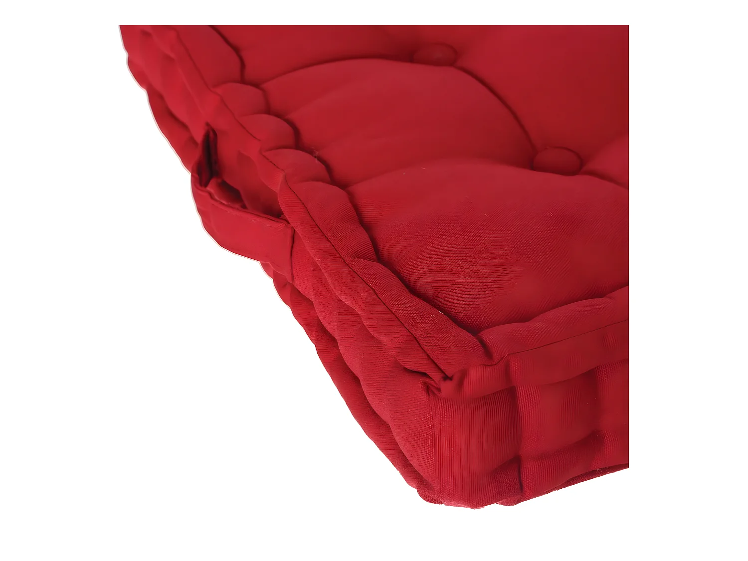 Coussin de Sol  en Coton Rouge 40 x 40 cm