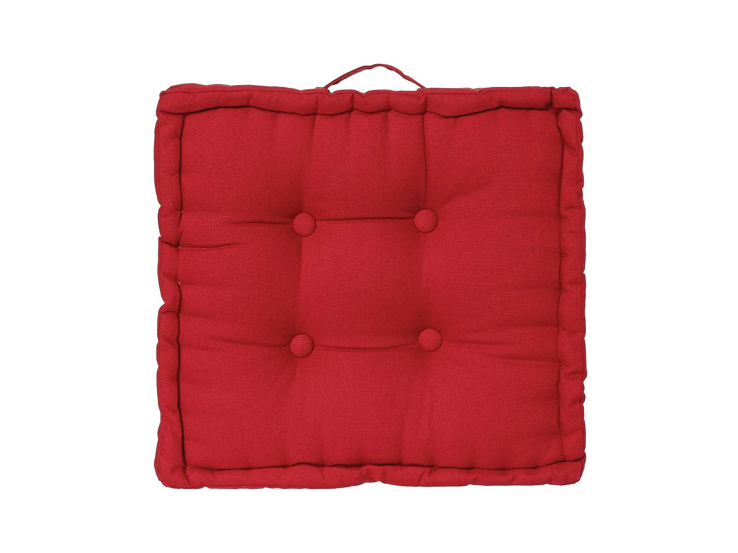 Coussin de Sol  en Coton Rouge 40 x 40 cm