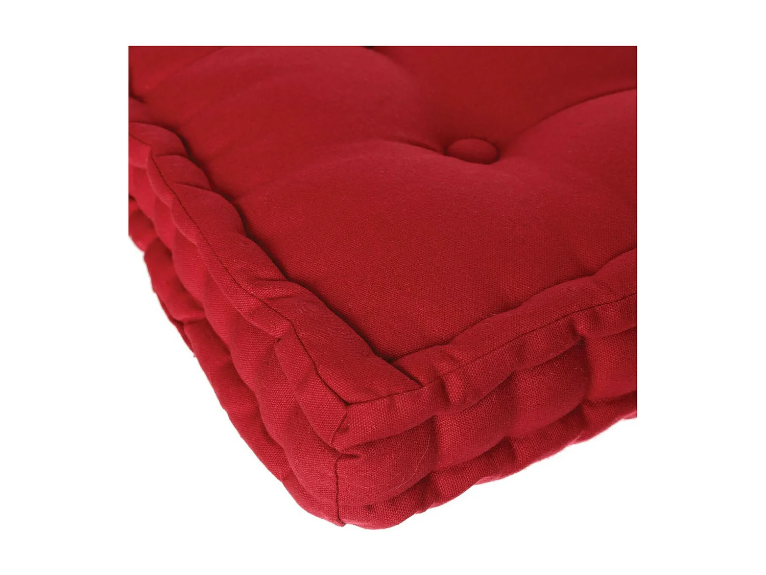 Coussin de Sol  en Coton Rouge 40 x 40 cm