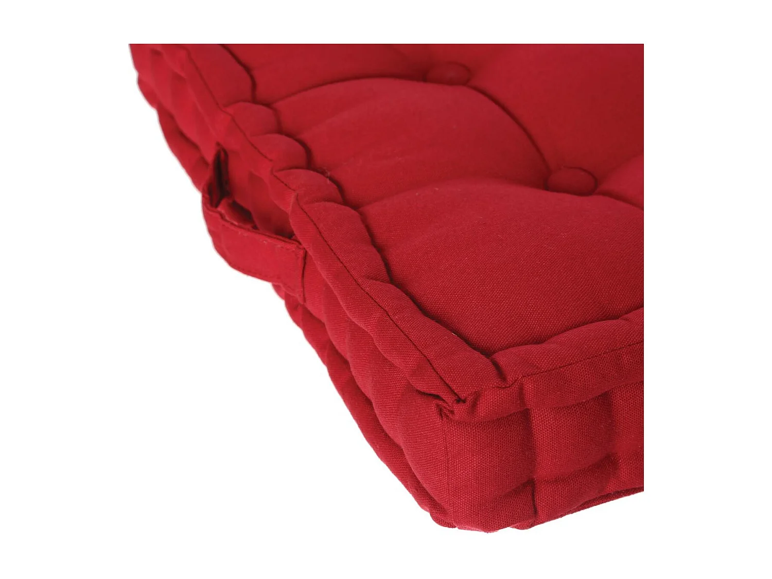 Coussin de Sol  en Coton Rouge 40 x 40 cm