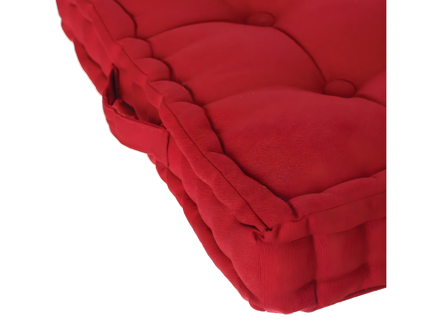 Coussin de Sol  en Coton Rouge 40 x 40 cm