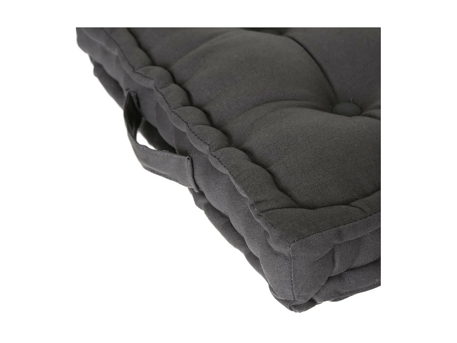 Coussin de Sol  en Coton Gris foncé 40 x 40 cm