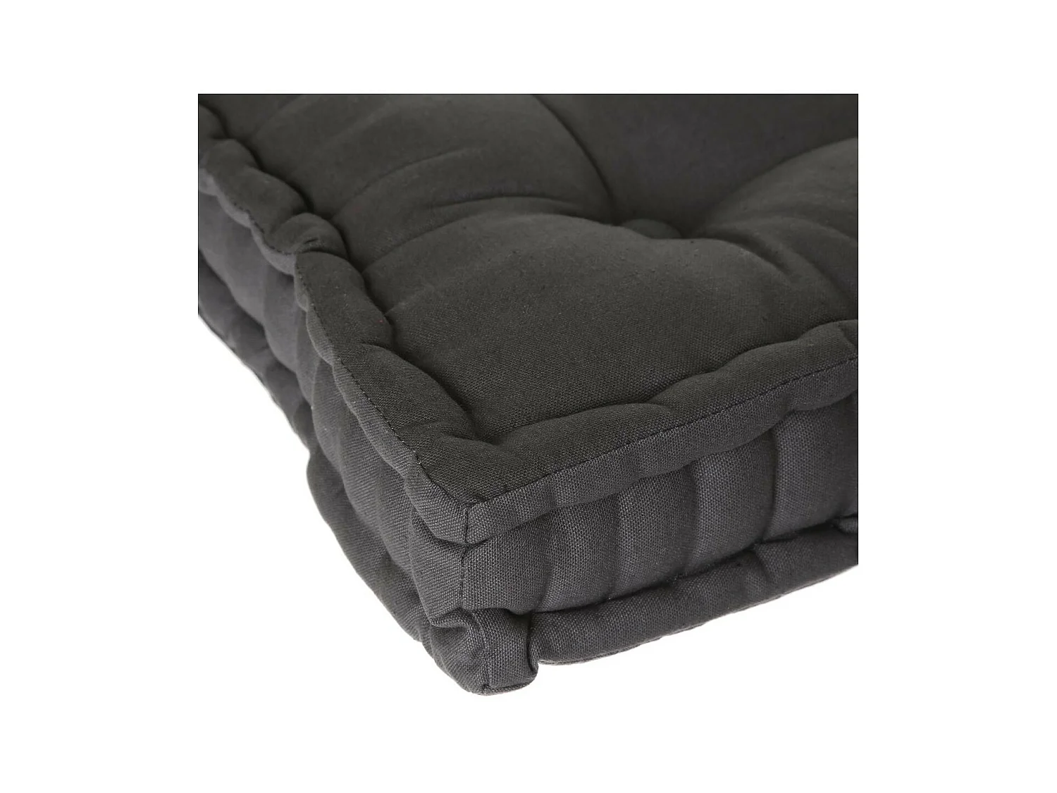 Coussin de Sol  en Coton Gris foncé 40 x 40 cm