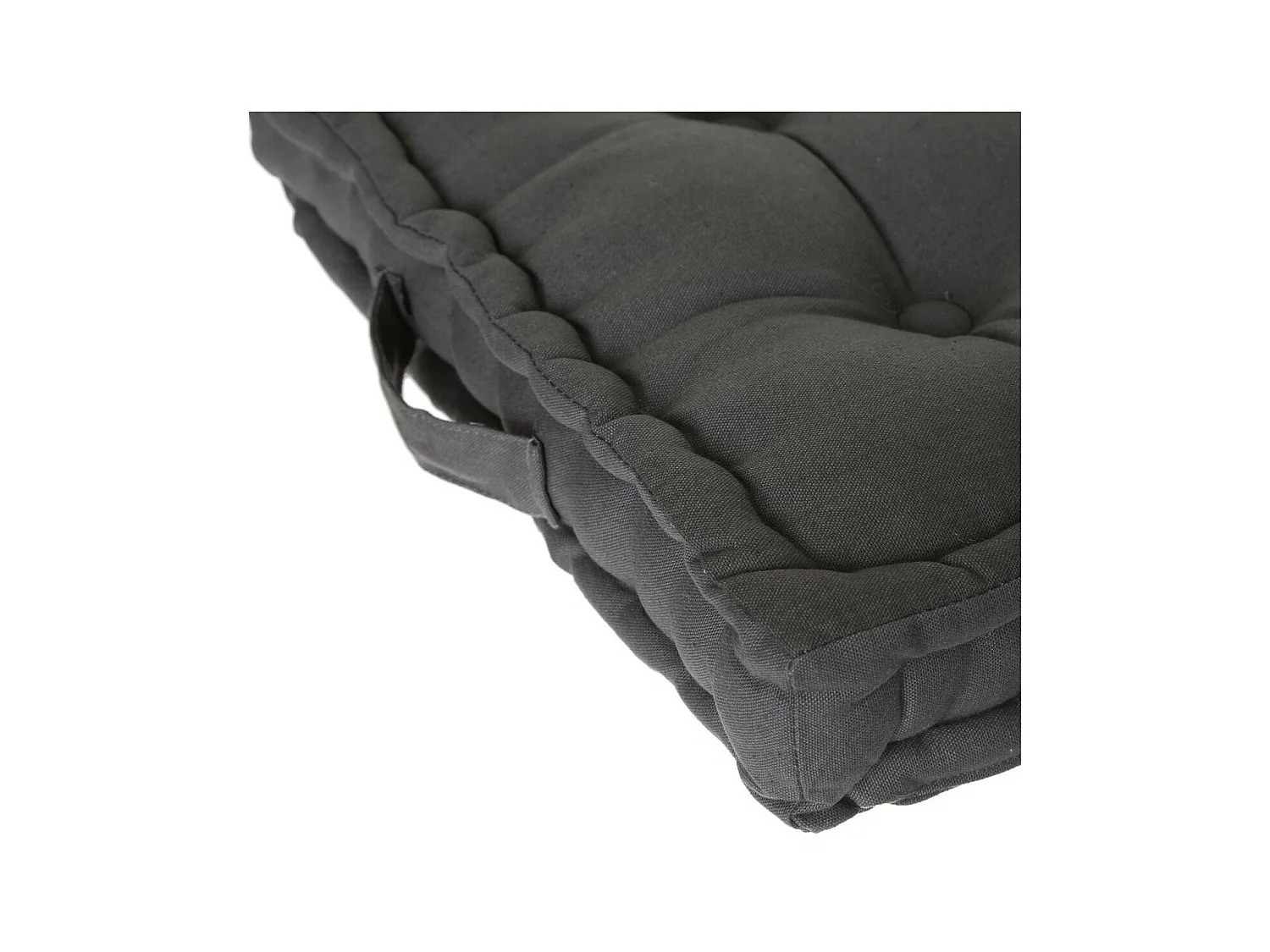 Coussin de Sol  en Coton Gris foncé 40 x 40 cm