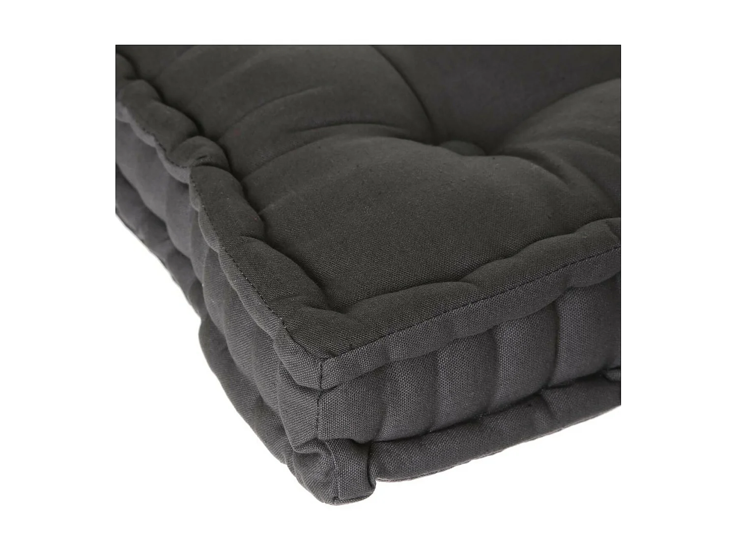 Coussin de Sol  en Coton Gris foncé 40 x 40 cm