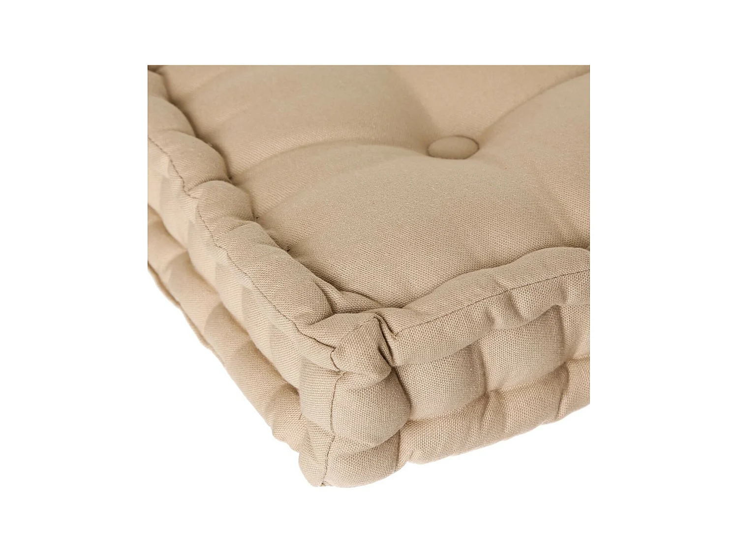 Coussin de Sol  en Coton Beige lin 40 x 40 cm