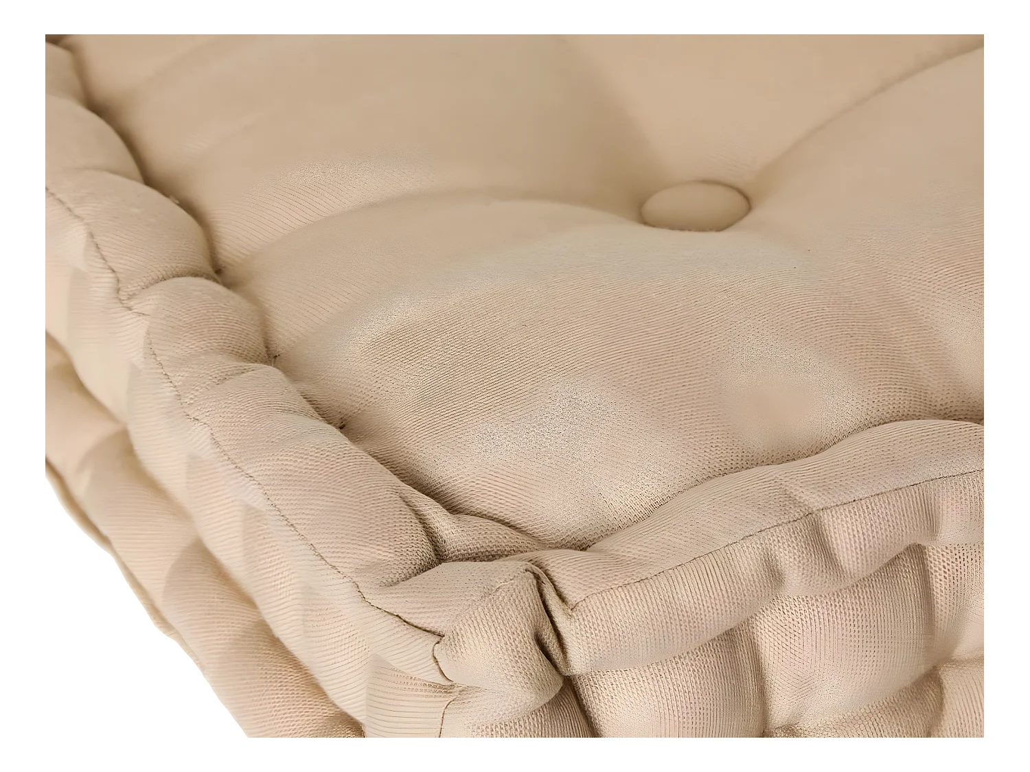 Coussin de Sol  en Coton Beige lin 40 x 40 cm