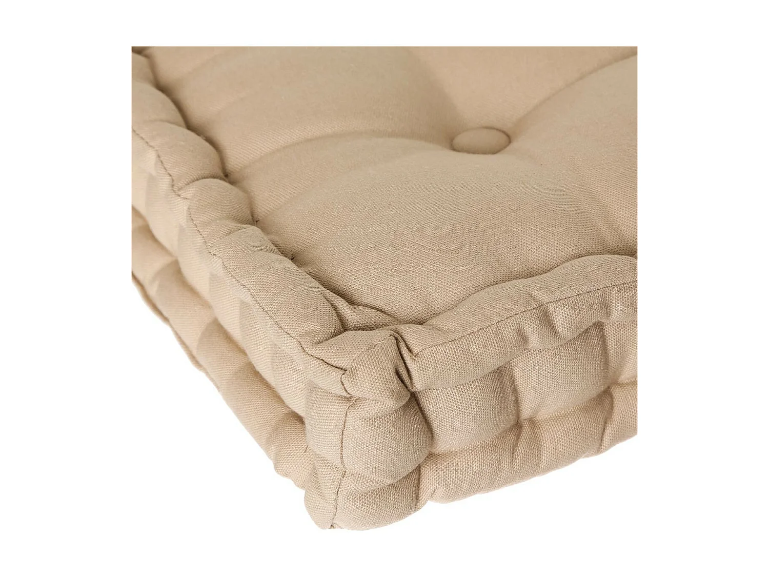 Coussin de Sol  en Coton Beige lin 40 x 40 cm