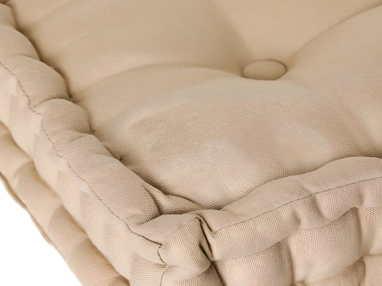 Coussin de Sol  en Coton Beige lin 40 x 40 cm