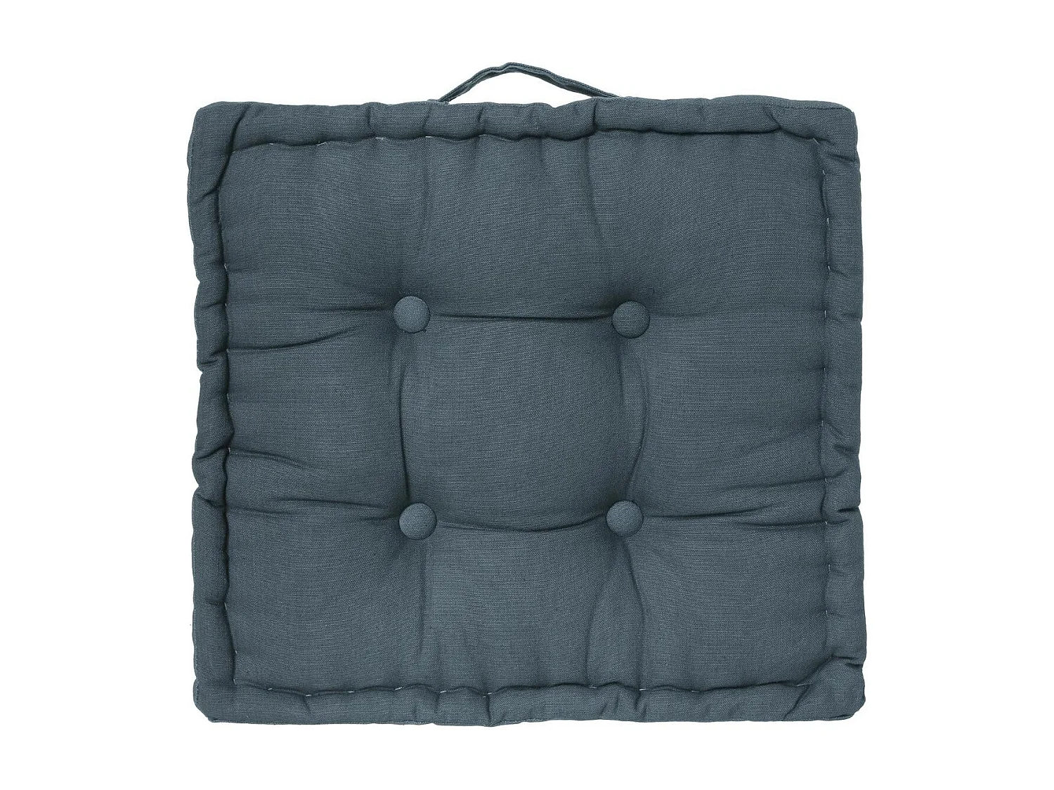 Coussin de Sol  en Coton Bleu orage 40 x 40 cm