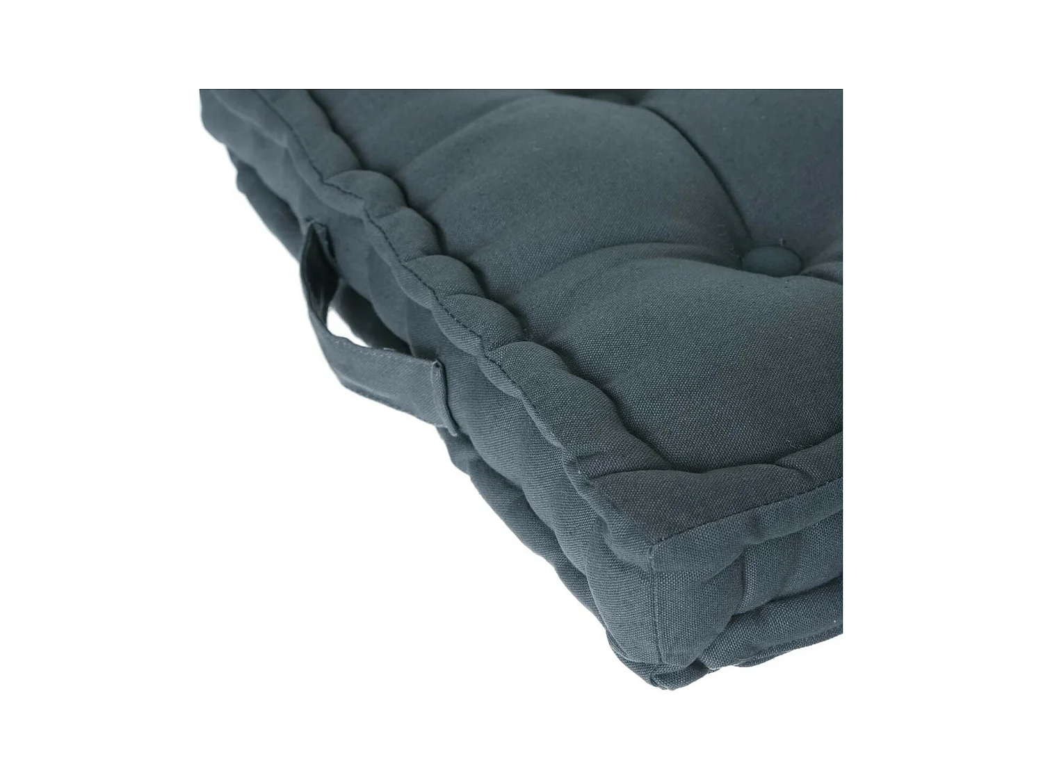 Coussin de Sol  en Coton Bleu orage 40 x 40 cm