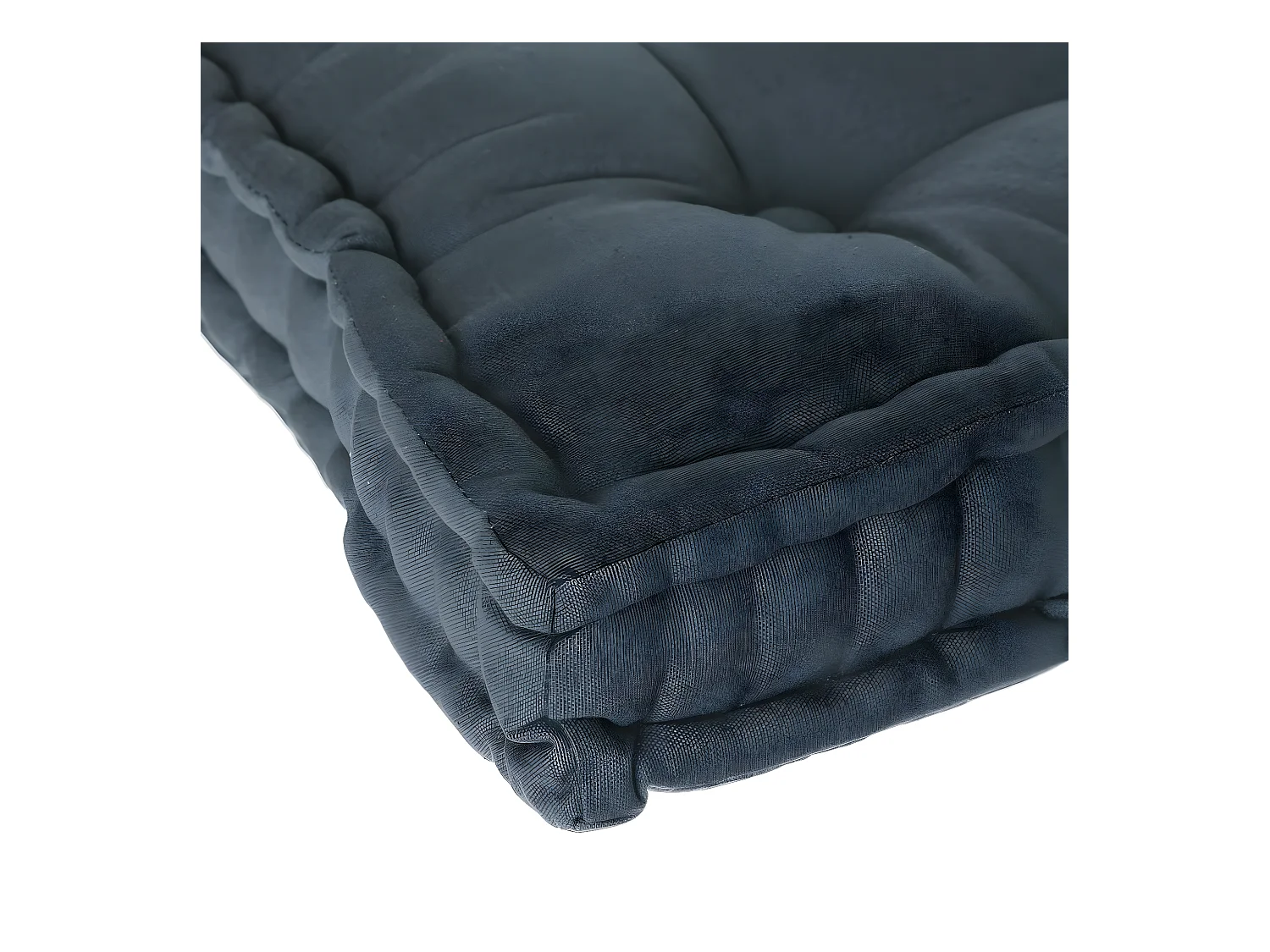 Coussin de Sol  en Coton Bleu orage 40 x 40 cm