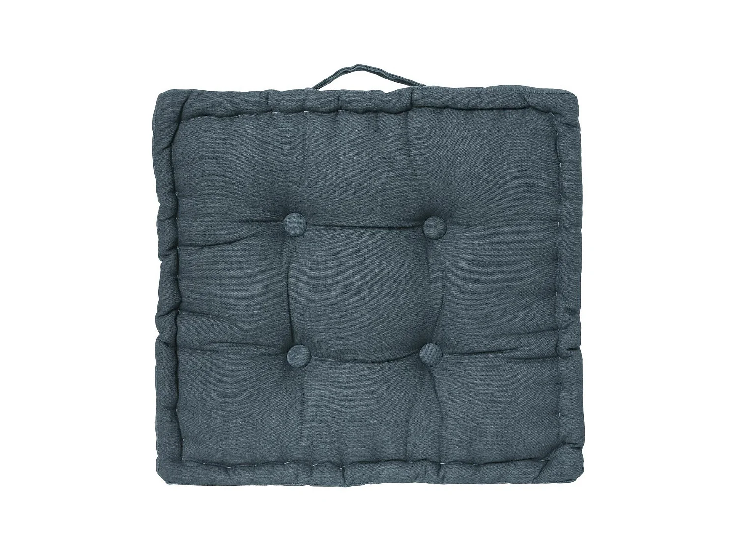 Coussin de Sol  en Coton Bleu orage 40 x 40 cm