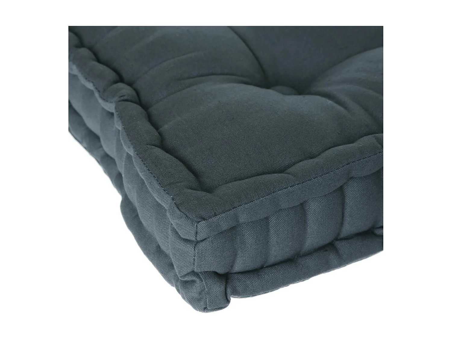 Coussin de Sol  en Coton Bleu orage 40 x 40 cm