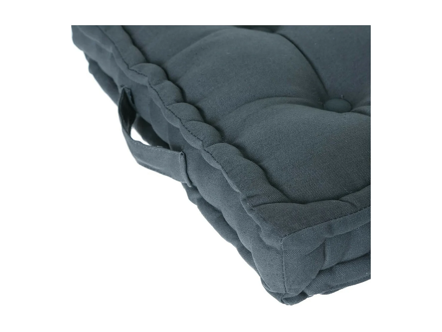 Coussin de Sol  en Coton Bleu orage 40 x 40 cm