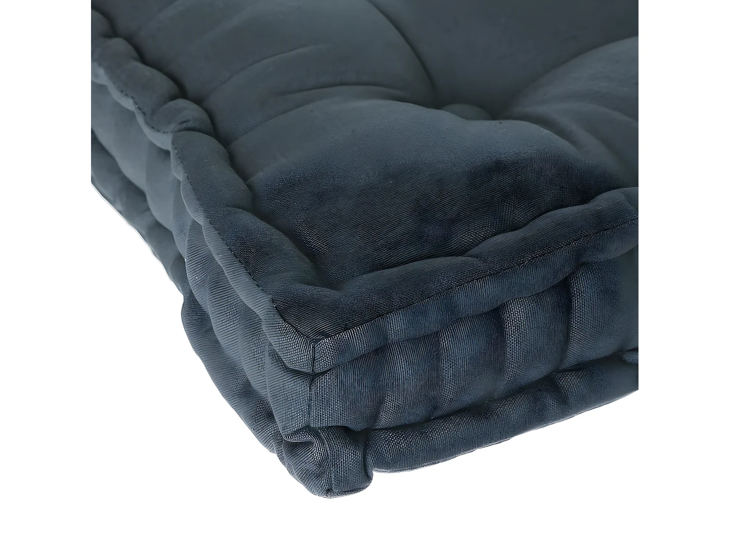 Coussin de Sol  en Coton Bleu orage 40 x 40 cm