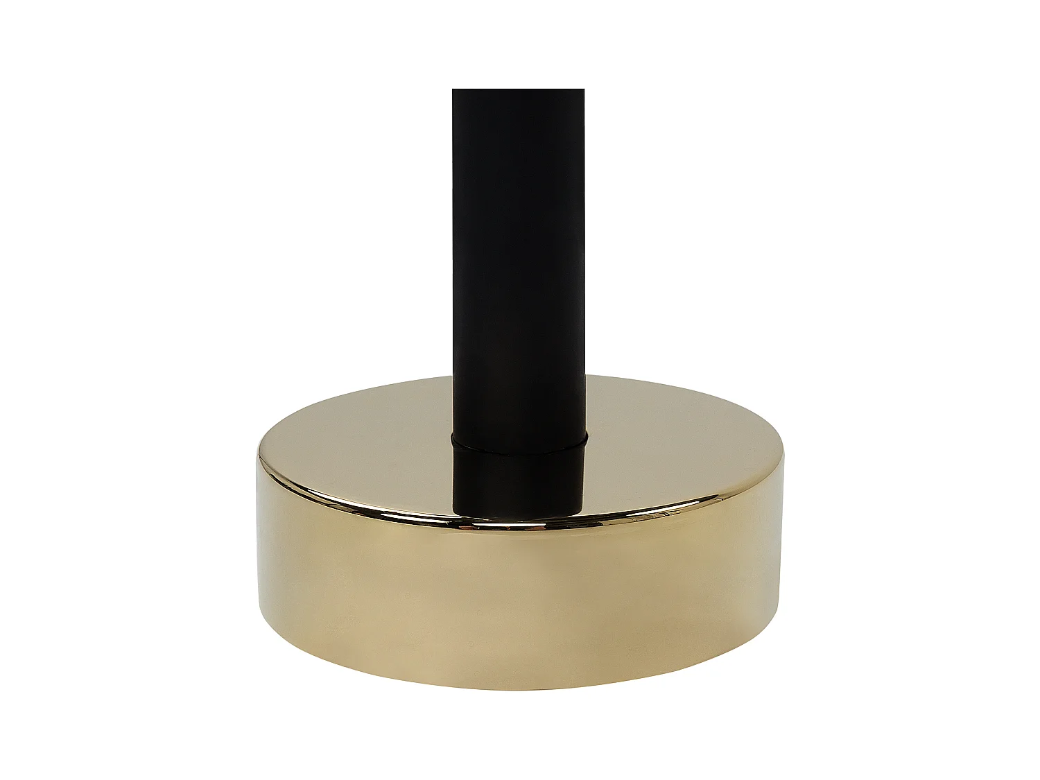 Badewannenarmatur freistehend matt schwarz mit Elementen in Gold aus Messing