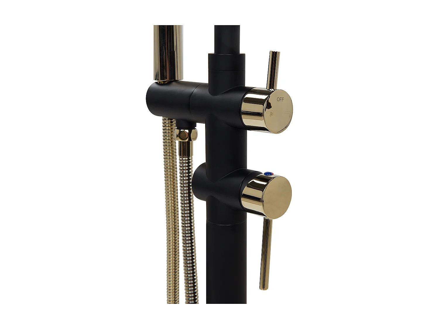 Bateria wannowa wolnostojąca TUGELA Czarny/ złoty