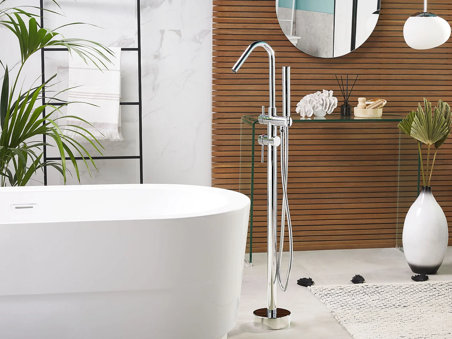 Robinet de baignoire autoportante VICTORIA Argenté