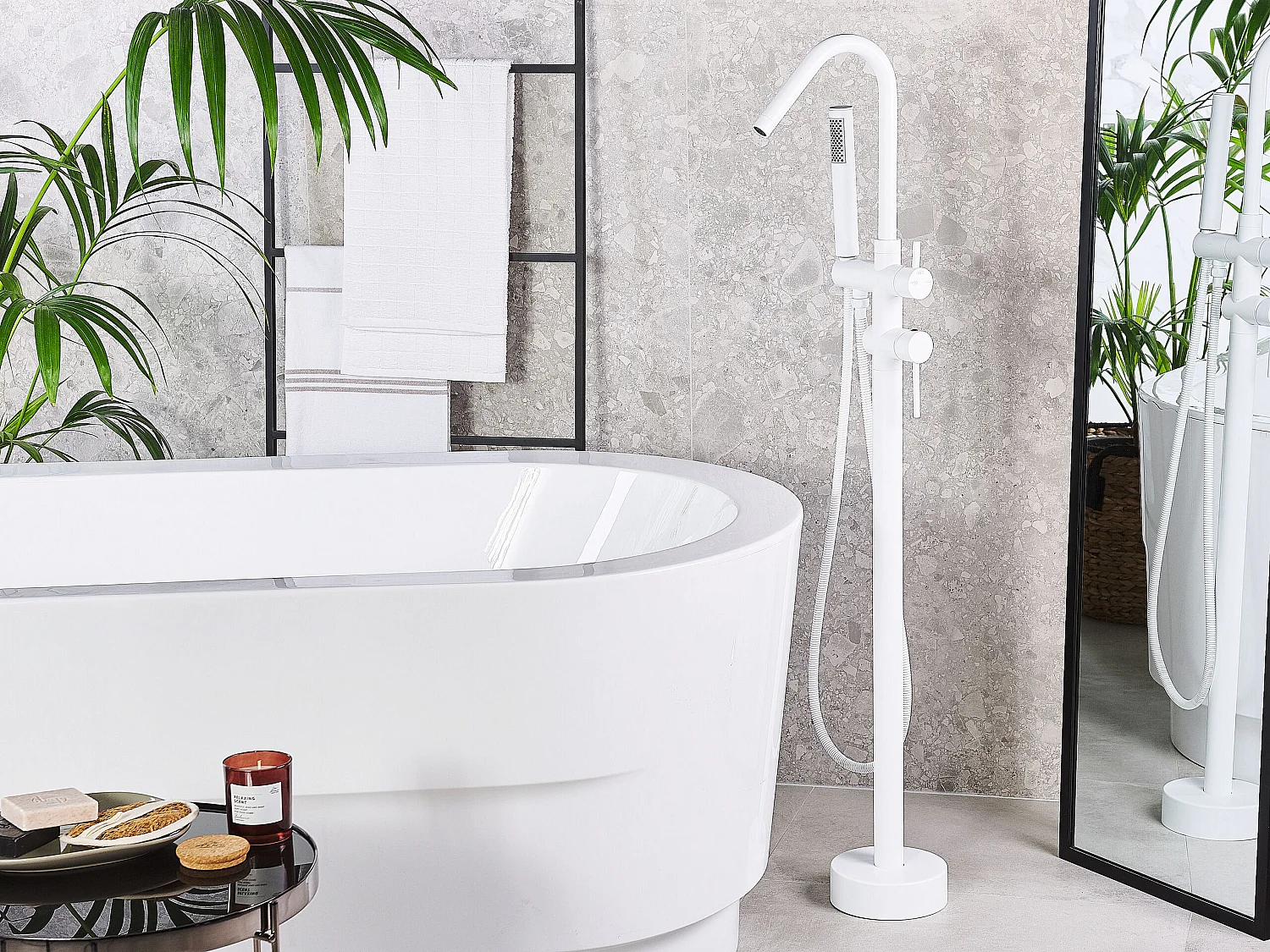 Rubinetteria per vasca da bagno freestanding VICTORIA Bianco