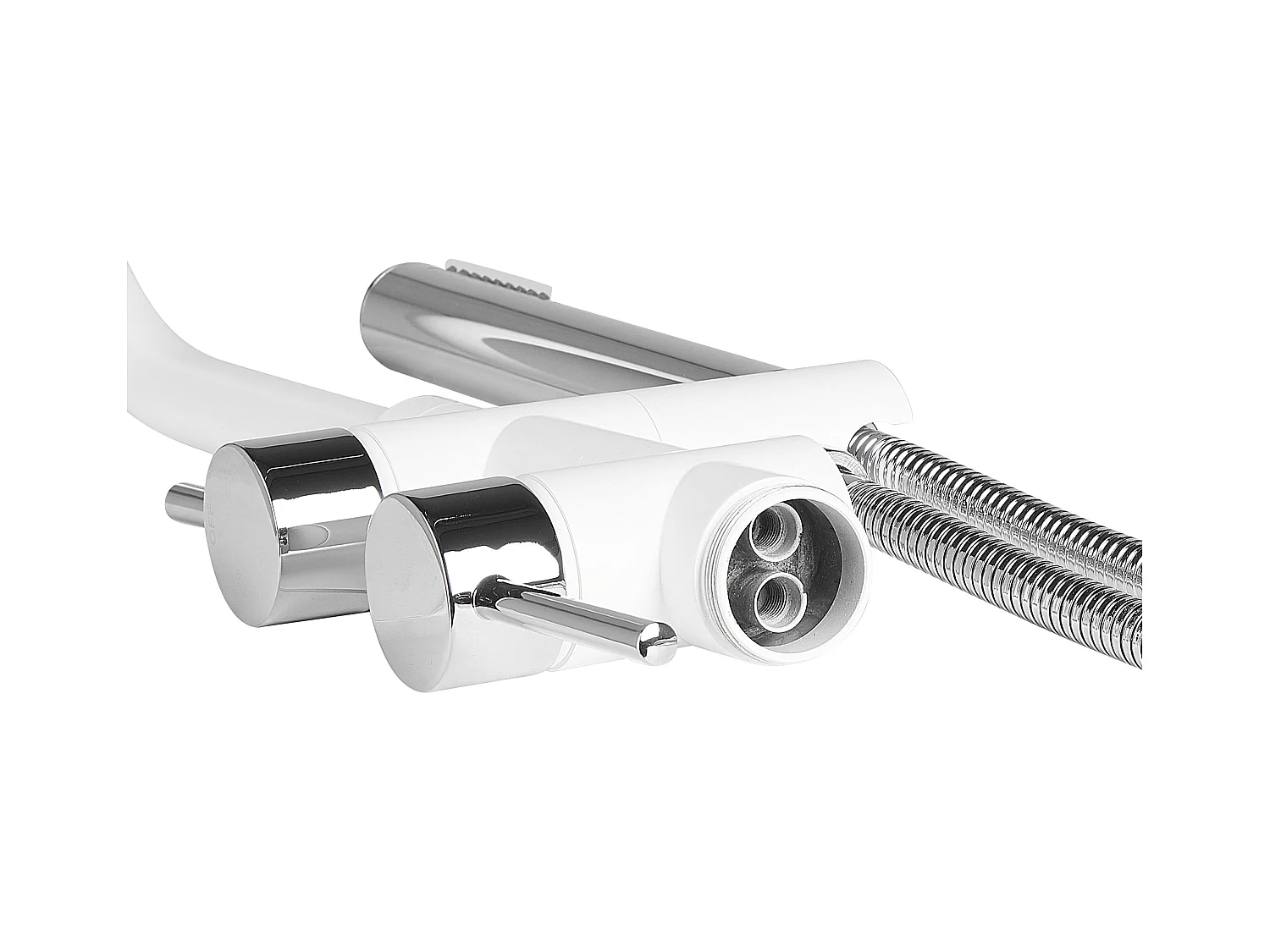 Bateria wannowa wolnostojąca TUGELA Biały/ srebrny