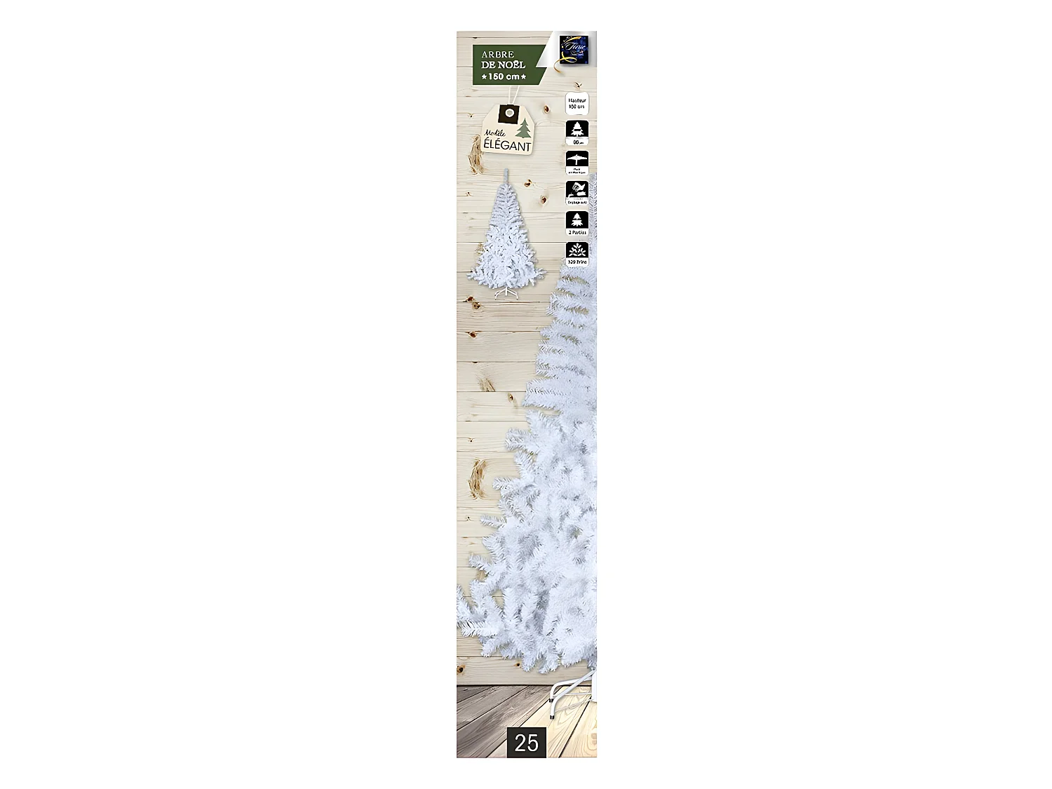Sapin de Noël artificiel Blanc 2 tons H 150 cm
