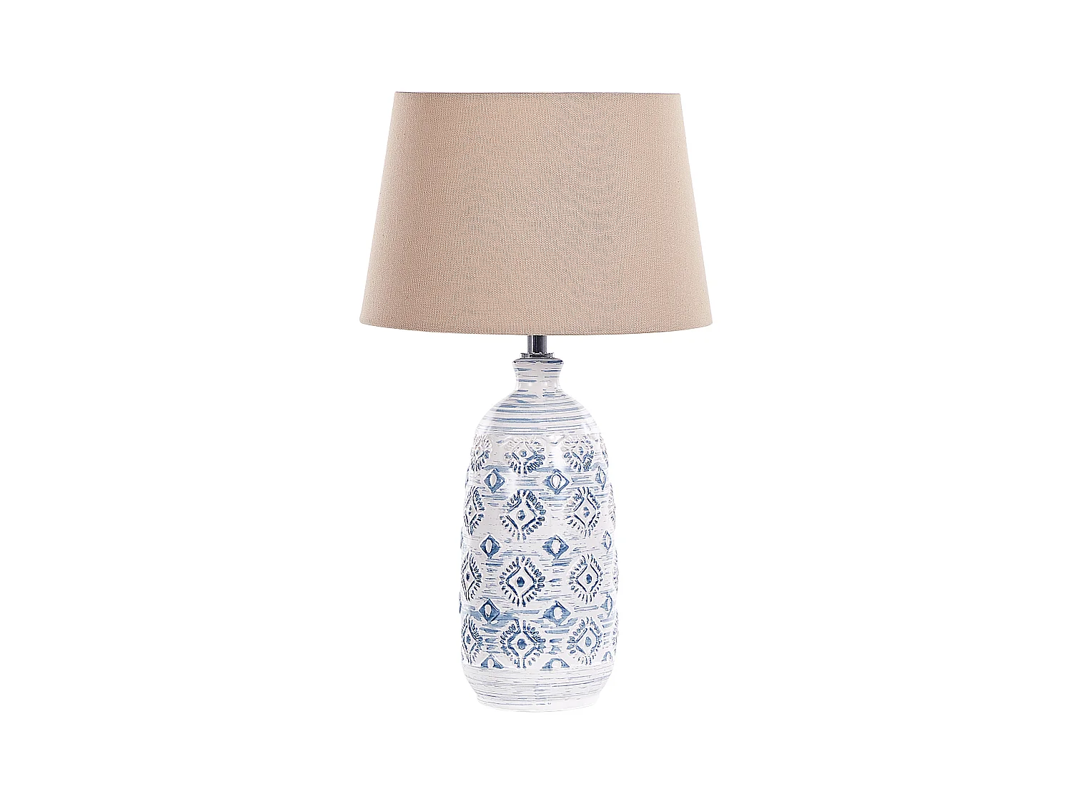Lampe à poser en céramique bleu et blanc PALAKARIA