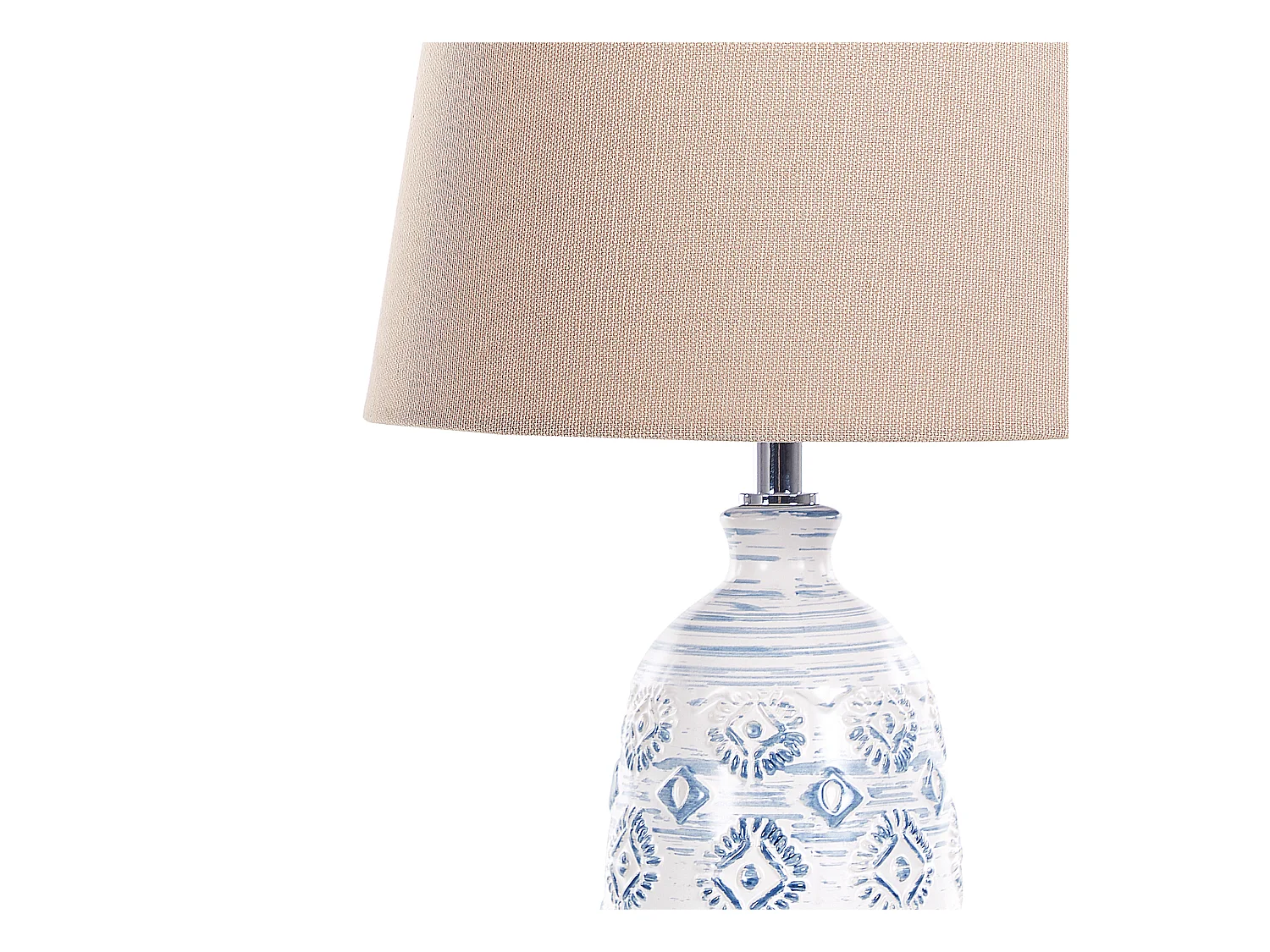 Lampe à poser en céramique bleu et blanc PALAKARIA