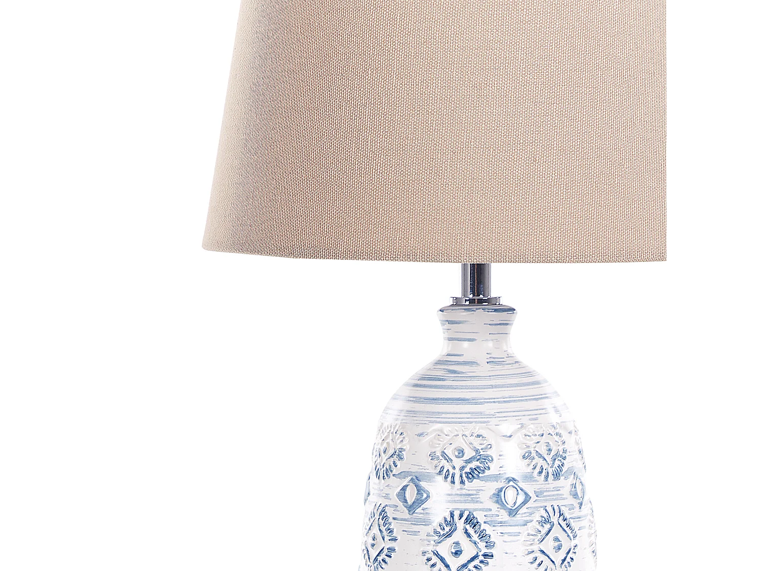 Lampe à poser en céramique bleu et blanc PALAKARIA
