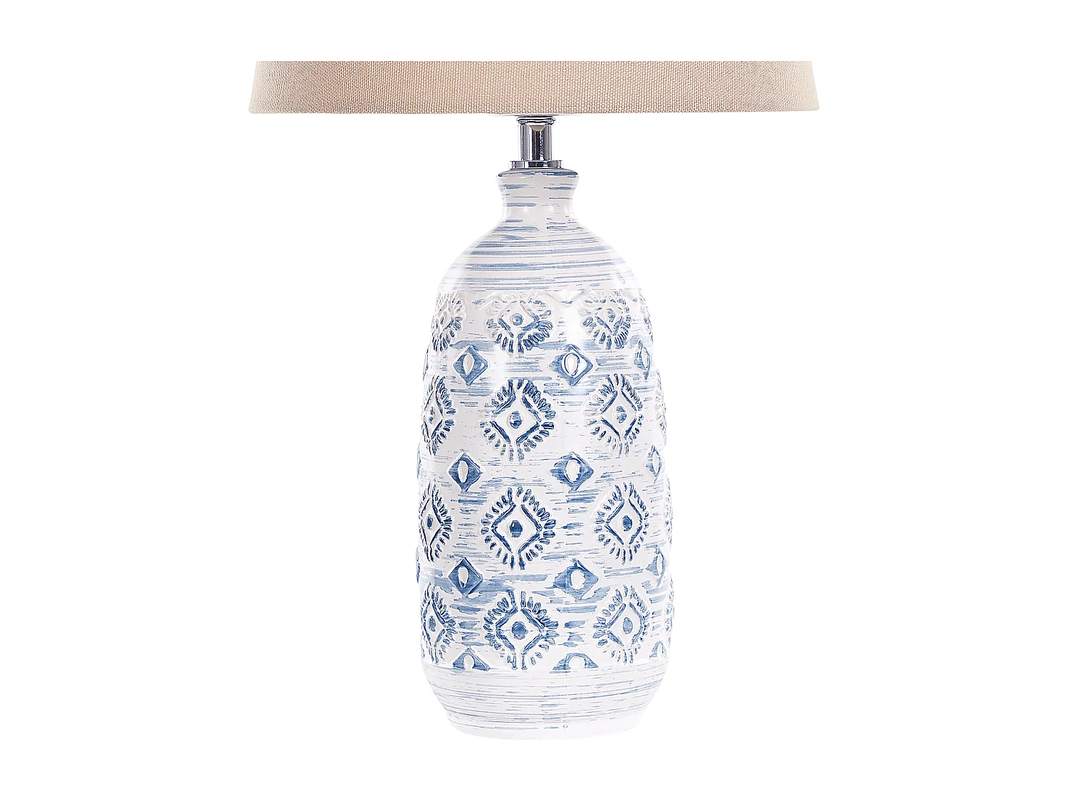 Lampe à poser en céramique bleu et blanc PALAKARIA