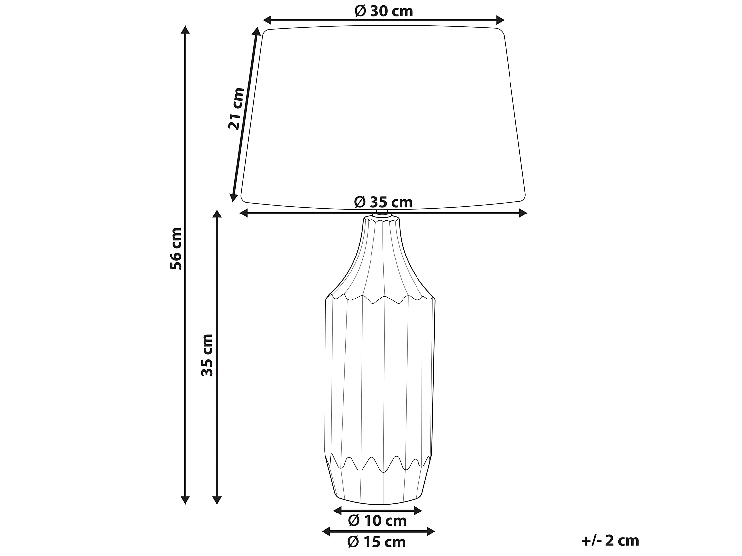 Lampe à poser ABAVA Céramique Bleu paon