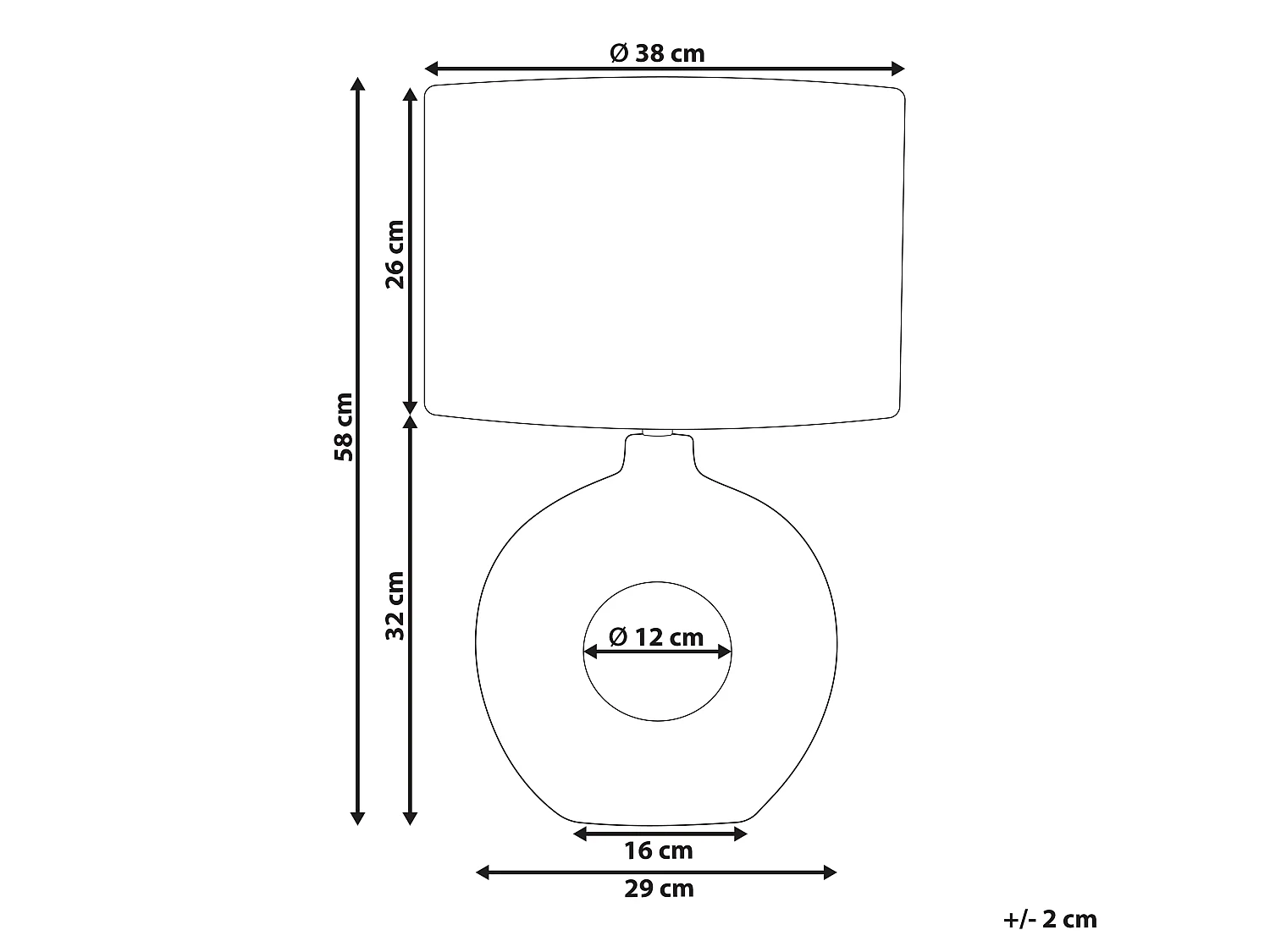 Lampe à poser VENTA Céramique Blanc