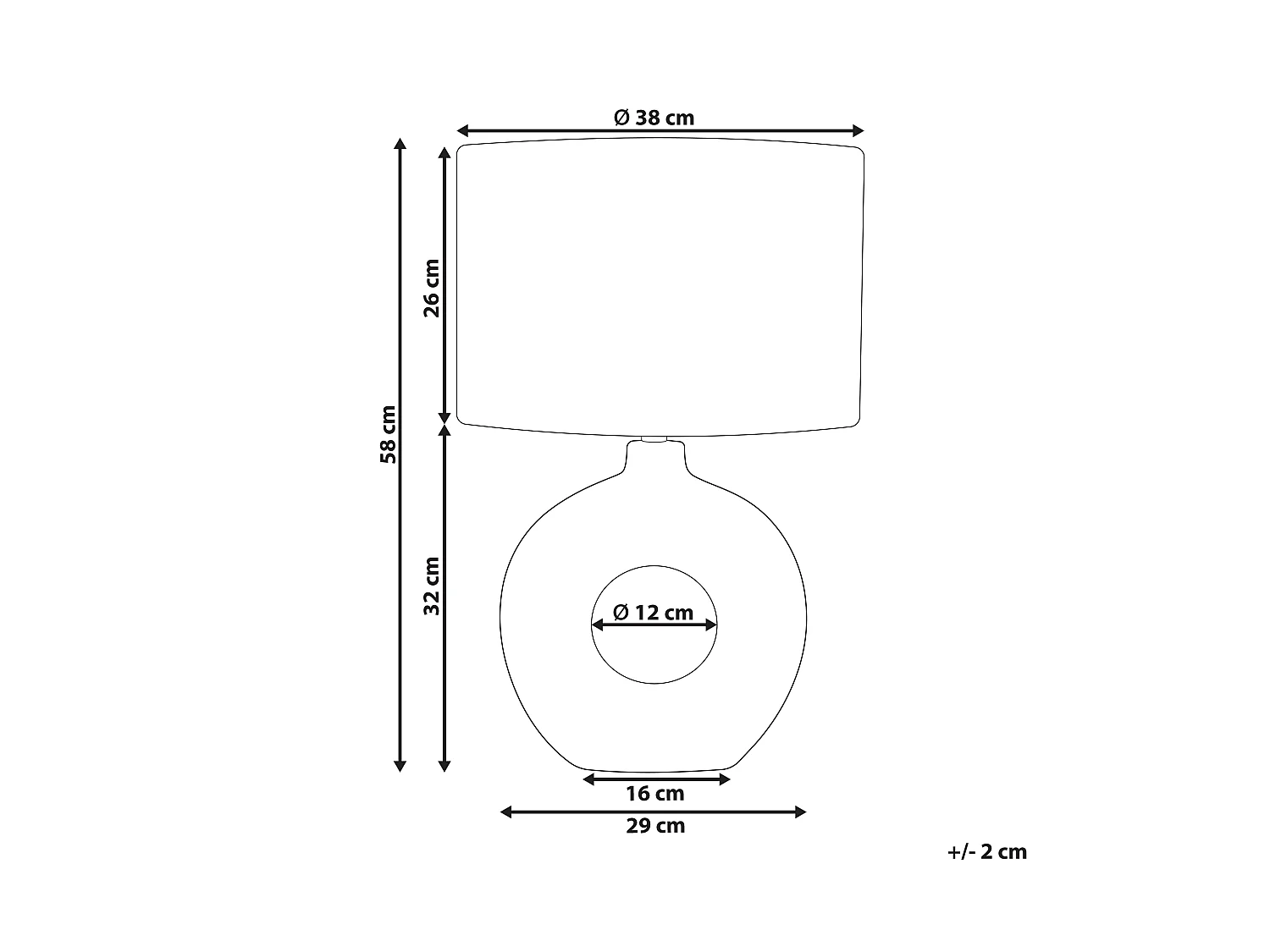 Lampe à poser VENTA Céramique Blanc