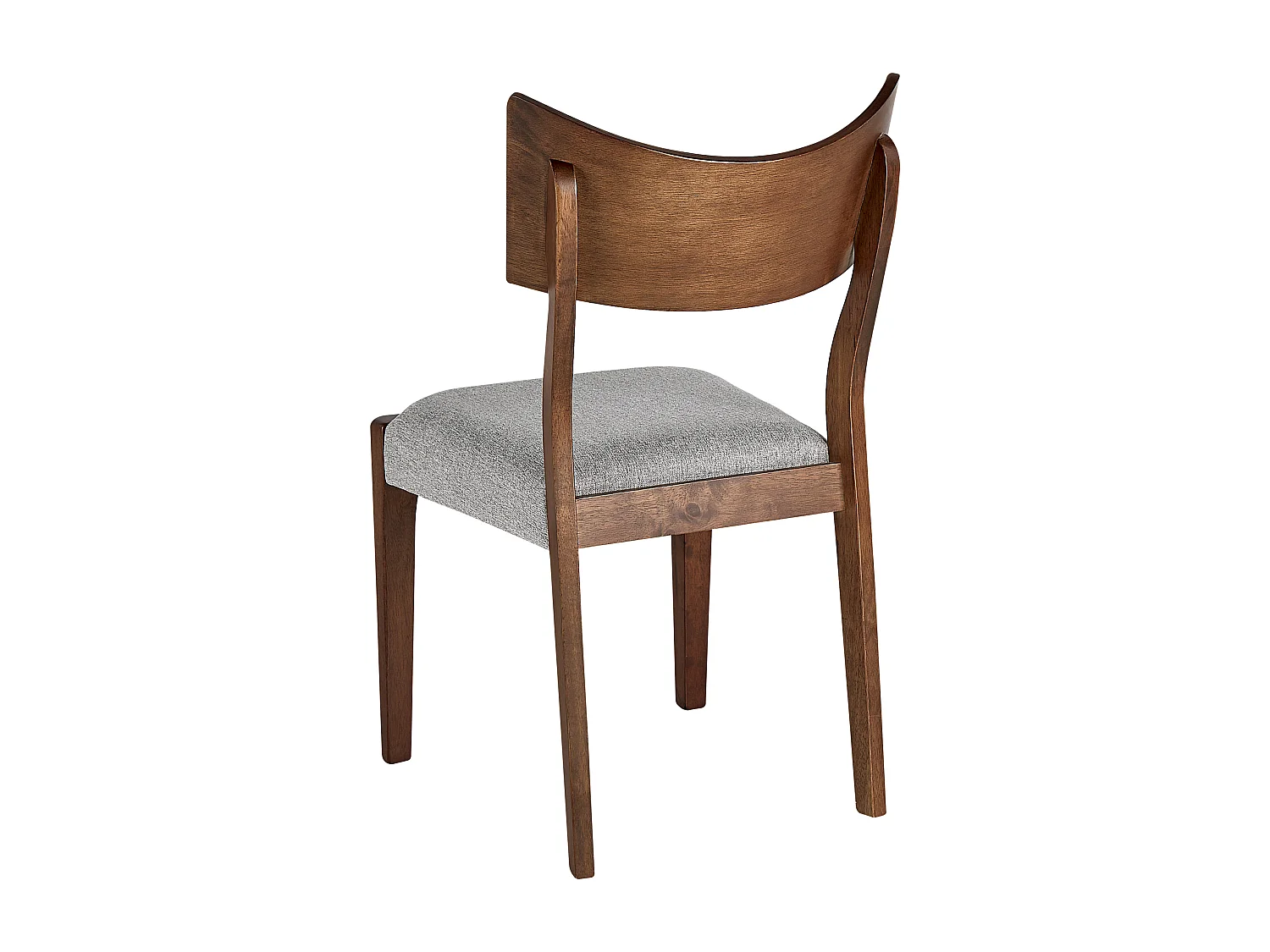 Esszimmerstuhl 2er Set Holzgestell dunkelbraun / grau Retro Design Eden