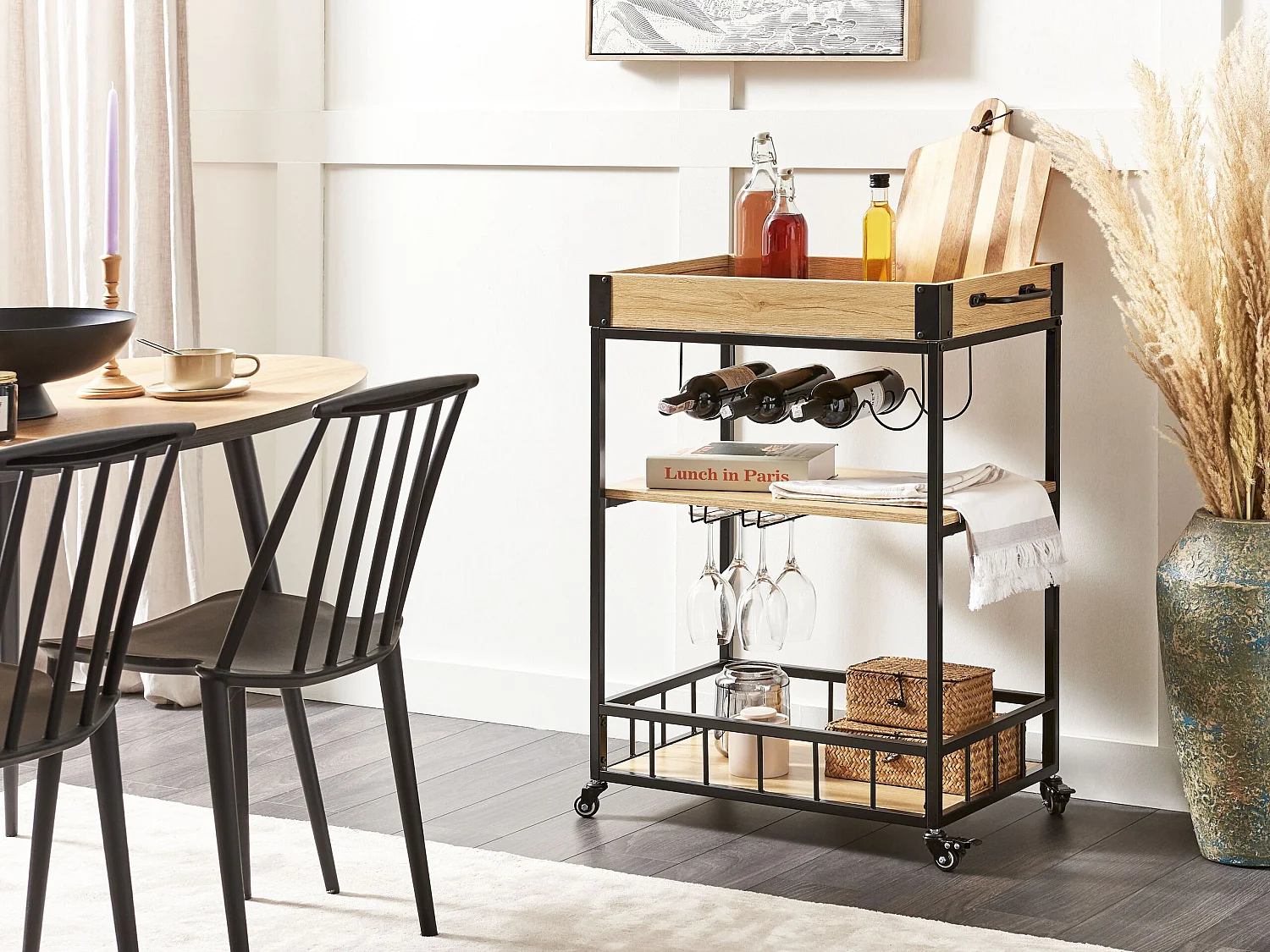 Chariot de cuisine HULLET Métal Marron clair