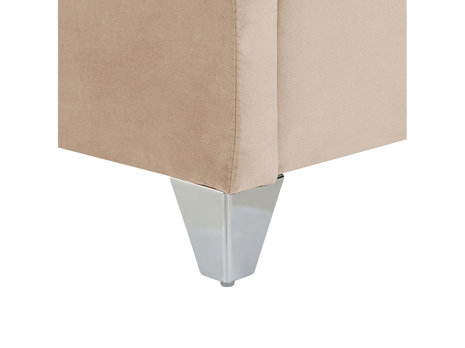 Lit avec sommier Velours LUBBON 160 x 200 cm Beige