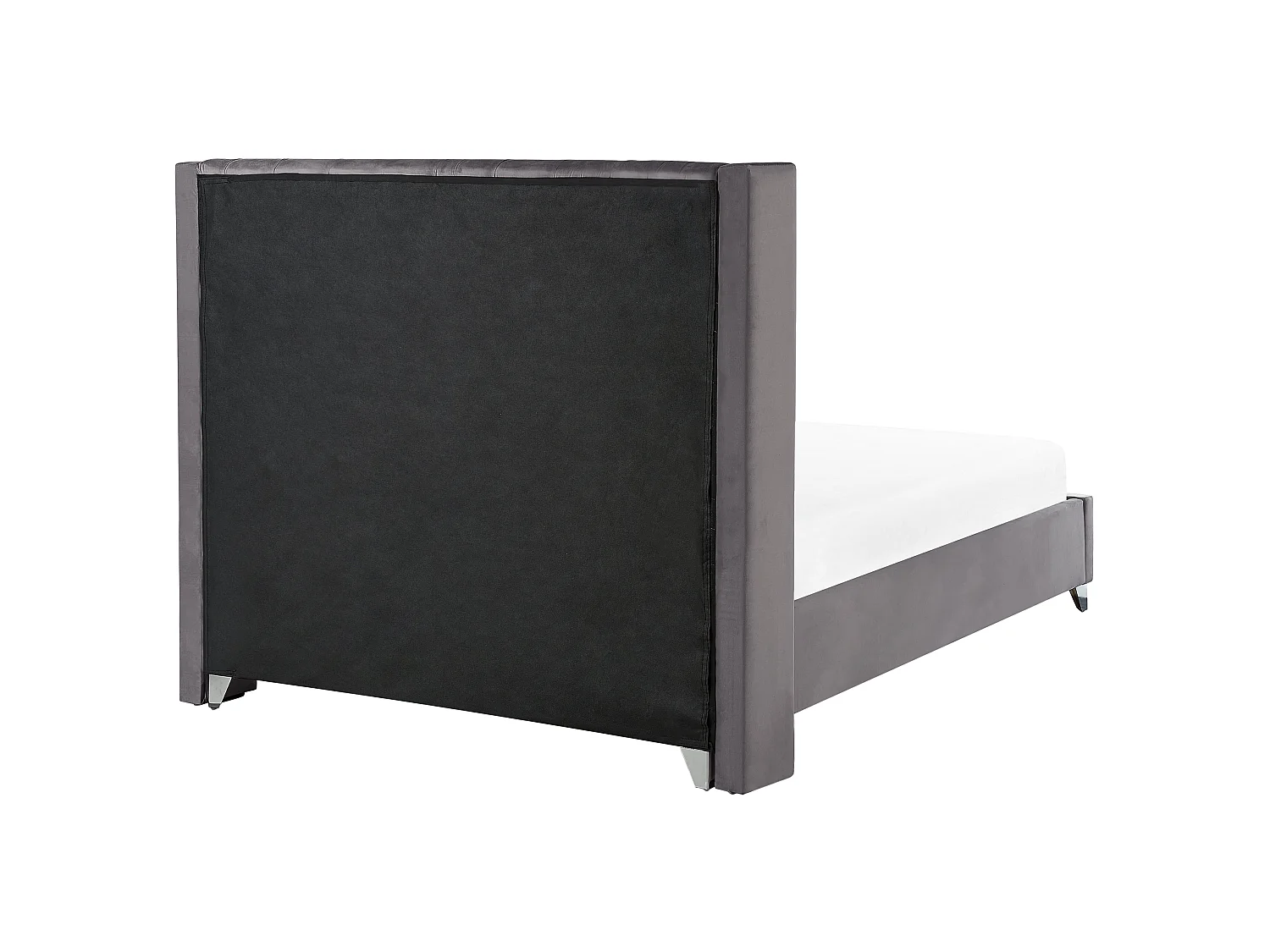 Lit avec sommier Velours LUBBON 180 x 200 cm Gris