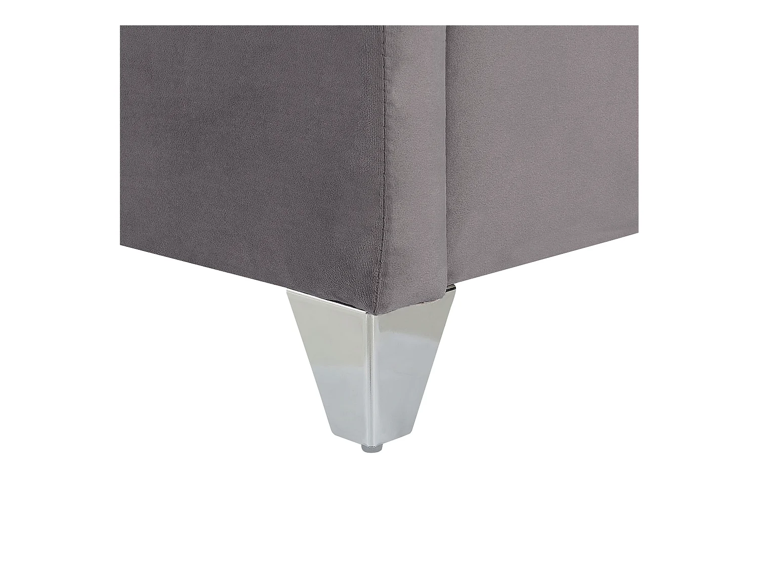 Bed Fluweel LUBBON 160 x 200 cm Grijs