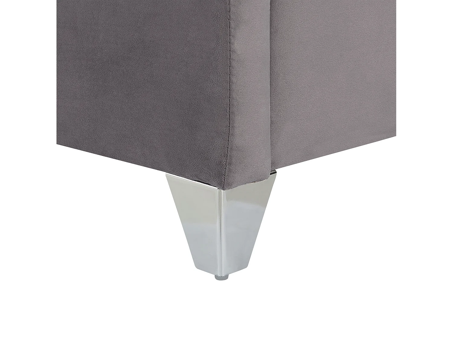 Bed Fluweel LUBBON 160 x 200 cm Grijs